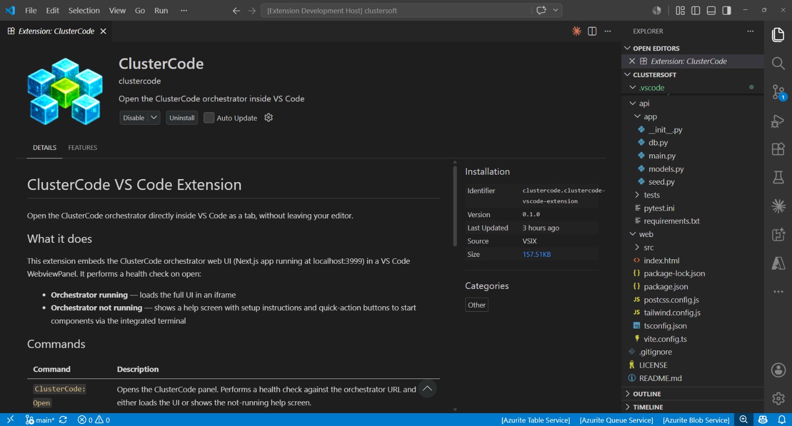 ClusterCode in the VS Code Extensions Marketplace